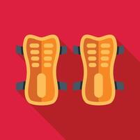 Soccer shin pads protecting legs from injuries during the game vector
