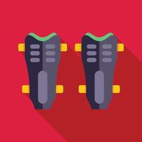 Pair of soccer shin pads protecting legs during the game vector