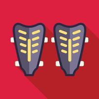 Pair of soccer shin guards protecting legs from injuries during the game vector