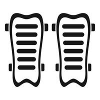 Pair of football shin guards icon showing shin pads for soccer protection vector