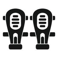 Pair of football knee pads icon, simple style vector