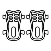 Soccer shin pads protecting player legs icon outline style vector