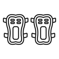 Pair of knee pads icon protecting knees while skating vector