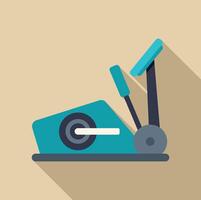 Elliptical trainer machine for working out cardio in flat design vector