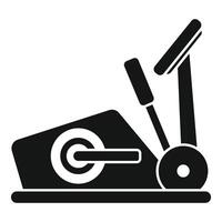 Elliptical trainer machine for cardio exercise icon vector