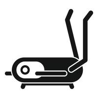 Elliptical trainer machine for fitness exercise icon vector