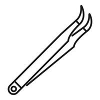 Tweezers icon representing beauty and precision tools for eyelash extensions vector