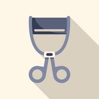 Eyelash curler enhancing beauty routine with long shadow vector