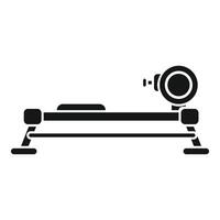 Rowing exercise machine icon representing gym equipment for working out vector
