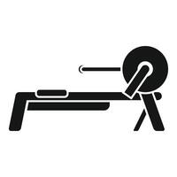 Gym pulling machine icon, simple style vector