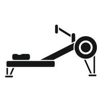 Rowing machine icon representing gym equipment for working out vector