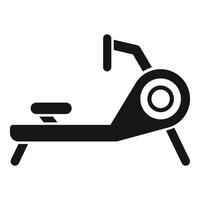 Rowing exercise machine icon representing gym equipment for working out vector