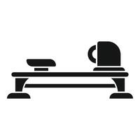 Wood lathe machine transforming woodworking process icon vector