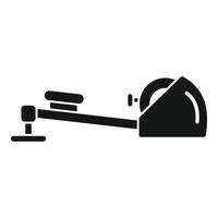 Elliptical cross trainer machine icon representing gym equipment for exercising vector