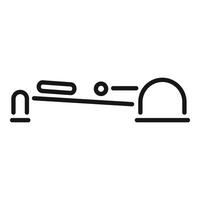 Leverage machine for back training icon outline vector