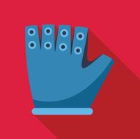 Blue fingerless glove for working with instruments icon vector