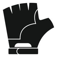 Fitness gloves with short fingers for gym training icon simple style vector