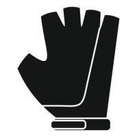 Black fingerless sports glove for active lifestyle icon simple style vector