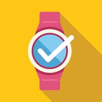 Smart watch showing check mark icon on screen vector
