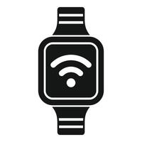 Smartwatch showing wifi signal icon vector