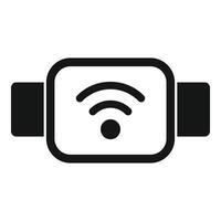 Smart watch displaying wifi signal icon vector