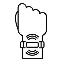 Hand using nfc technology for mobile payment vector
