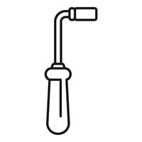 Gas welding torch icon representing metal work and flame vector