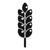 Black cereals spike for natural farm products showing agriculture and harvest vector