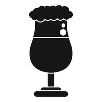 Glass of beer with foam simple icon showing pub beverage vector