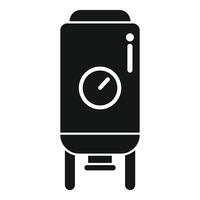 Milk pasteurization tank icon, dairy production process symbol vector