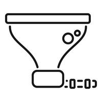 Smart irrigation system working with timer icon outline vector