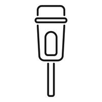 Parking meter icon showing time remaining using lines vector