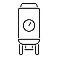 Water heater installing showing thermostat control icon vector outline