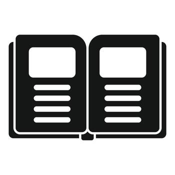 abrió libro con texto representando silaba para educación vector