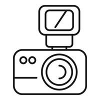 Action camera showing flash ready for taking pictures vector