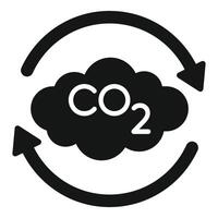 Co2 emission reducing with cloud computing icon vector