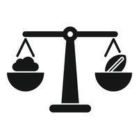 Balance scale comparing cloud computing to green it solutions vector
