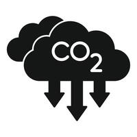 Co2 emission reducing with carbon capture and storage system icon vector