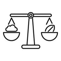 Balance scale comparing cloud computing and green it solutions vector