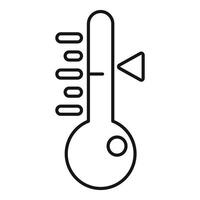 Thermometer showing decreasing temperature icon vector