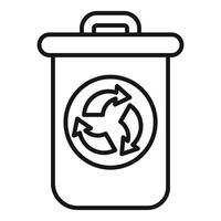 Recycling bin icon representing environmental responsibility and waste reduction vector