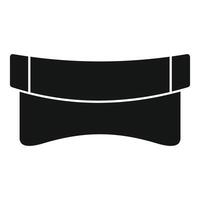 Sun visor protecting from sunlight icon simple style vector