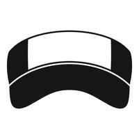 Black and white sun visor cap with white insert template for advertising side view vector