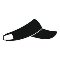Black sun visor cap template showing front view vector