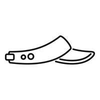 Line icon adjustable empty sun visor cap vector