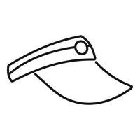 Sun visor protecting from sun stroke line icon vector