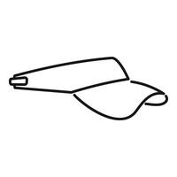 Continuous line drawing of a sun visor cap vector