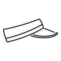 Sun visor cap icon showing empty space under brim vector