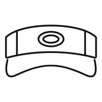 Icon of a baseball cap with a round button showing a concept of fashion and style vector