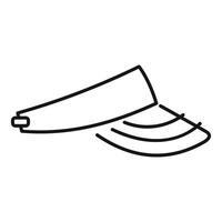Sun visor icon representing summer hat protecting from sun vector